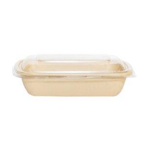 ECO WHEAT STRAW RECT CONTAINERS + PET LIDS