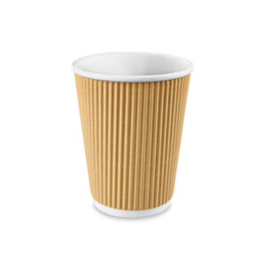 BROWN RIPPLE WALL HOT COFFEE CUPS