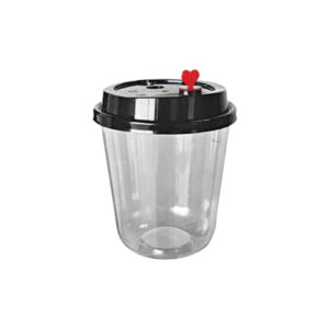 CLEAR PET U SHAPE CUPS + LIDS