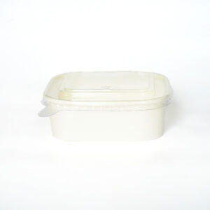 WHITE PAPER SQUARE BOWLS + LIDS