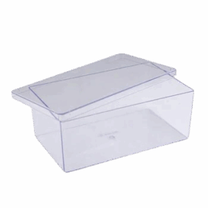 CAKE BOX CRYSTAL RECTANGULAR